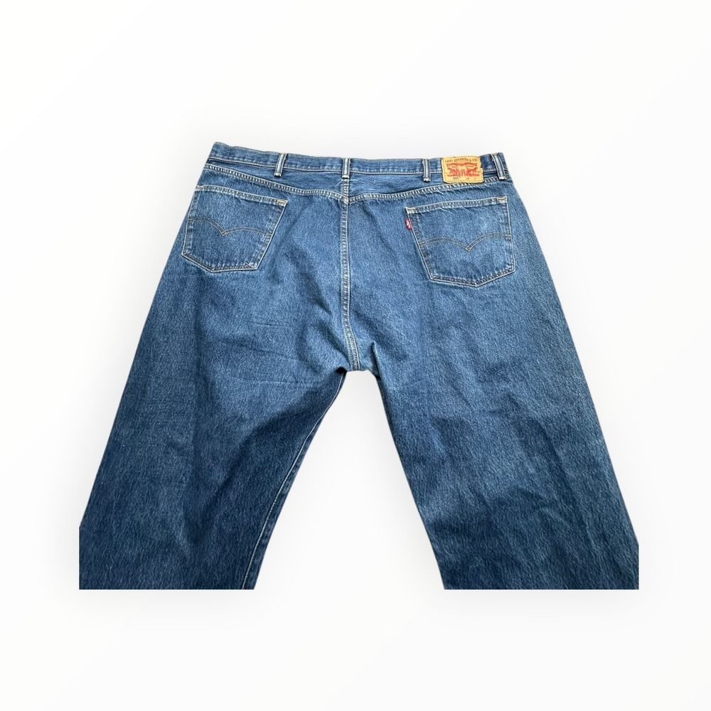 Levi's Jeans Mens 52 Blue 501 Original Fit Straight Leg Button Fly Denim Pants - Picture 13 of 15